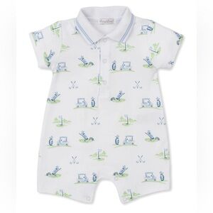 Kissy Kissy Fairway Foursome Blue Short Playsuit | 9M